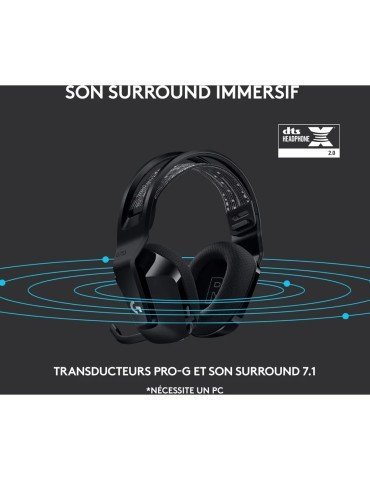 Casque gamer Logitech G733 Lightspeed Black